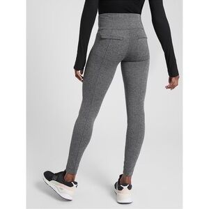 Athleta Black and Abalone Gray Textured Delancey Leggings for work or play